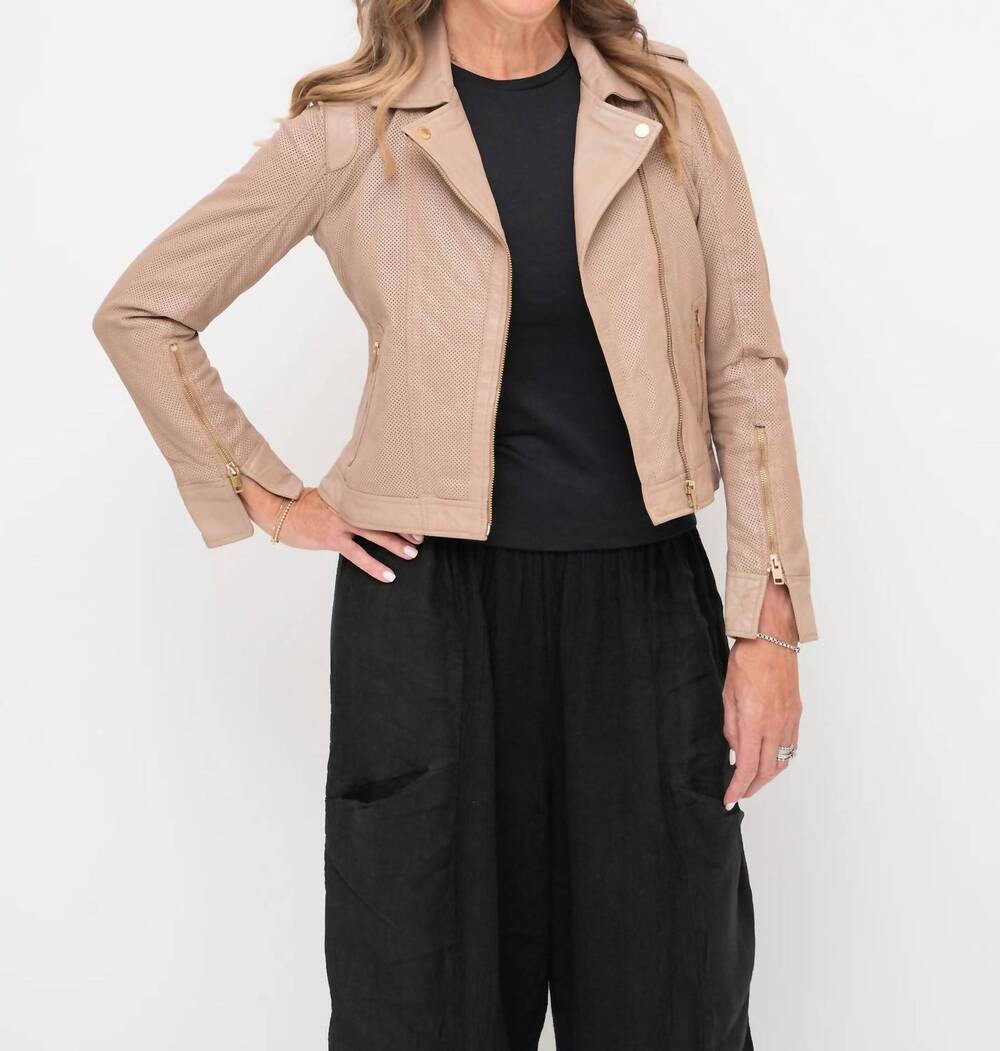 NEW MAURITIUS sinta leather jacket in sand
